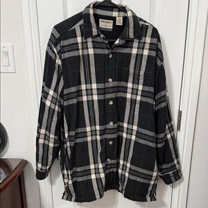 High Sierra Black and White Plaid Shirt Jacket